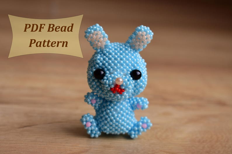 How to make easy beaded animal rabbit. 3d beading tutorial 3d Etsy