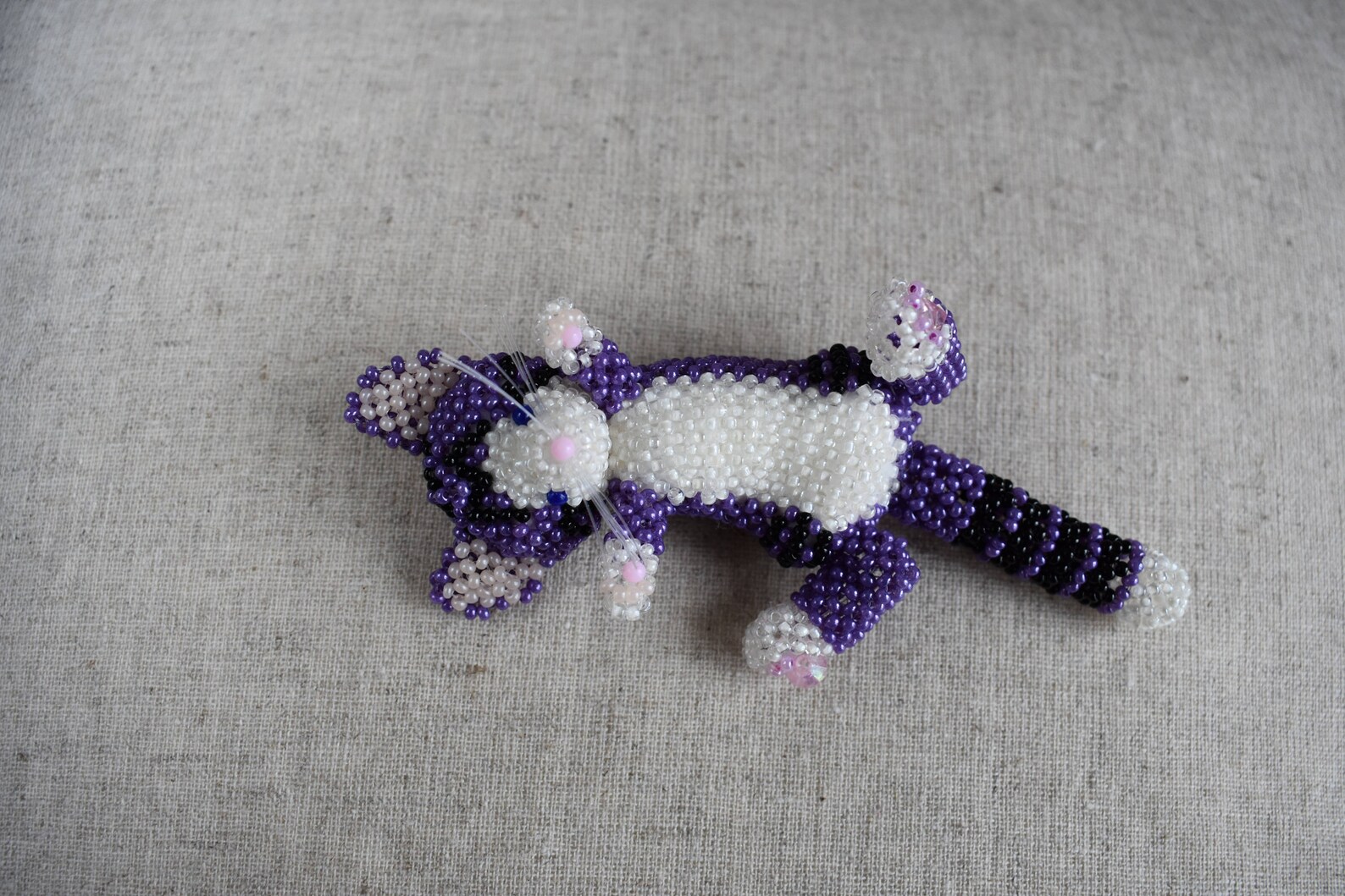 Custom cats 3d bead animals Beaded keychains Beaded cat Etsy