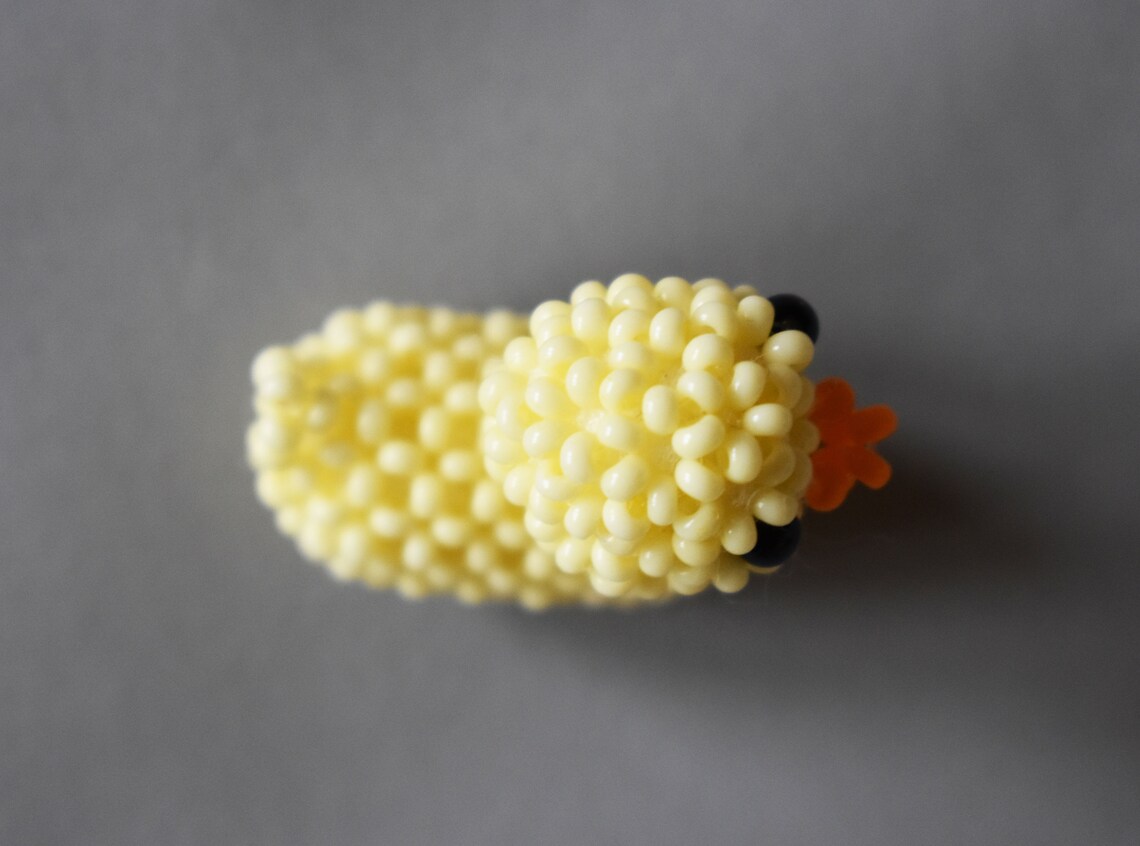 Beaded Duck Beaded Yellow Duck Beaded Toy Beaded Keychains Etsy