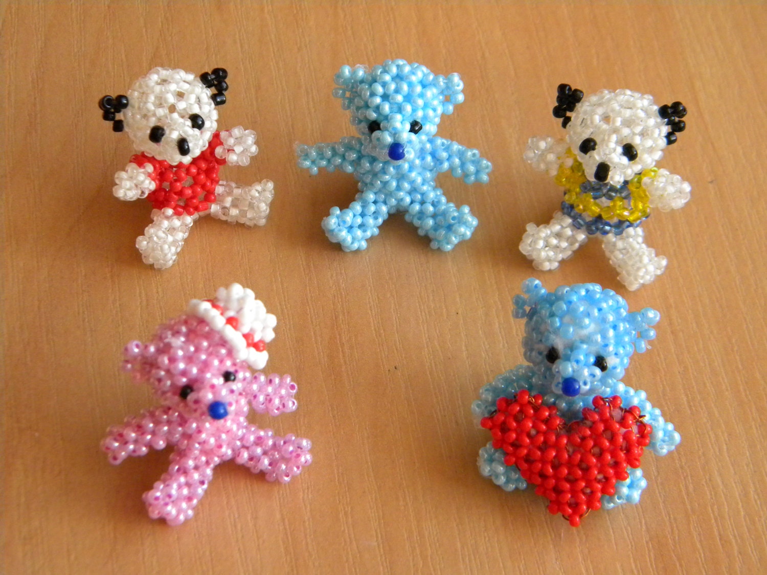 Custom keychain Beaded Teddy Keychain. Beaded custom bear Etsy