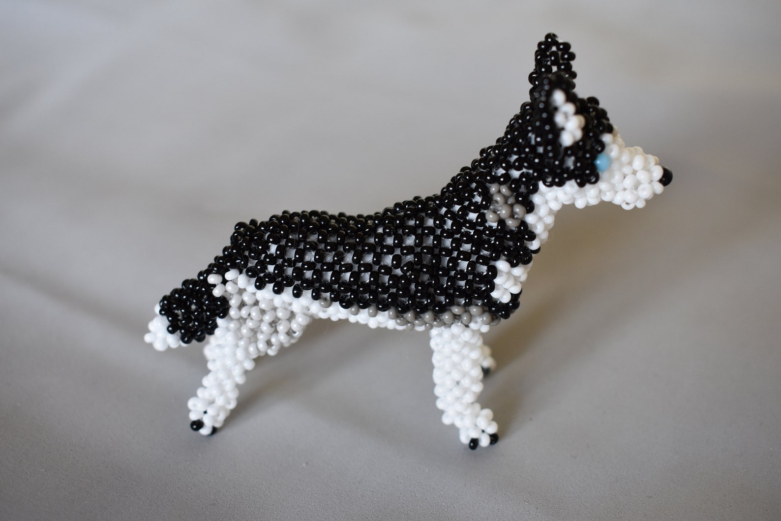 Beaded Dog Beaded Husky Beaded Keychain Custom Dog Custom Etsy