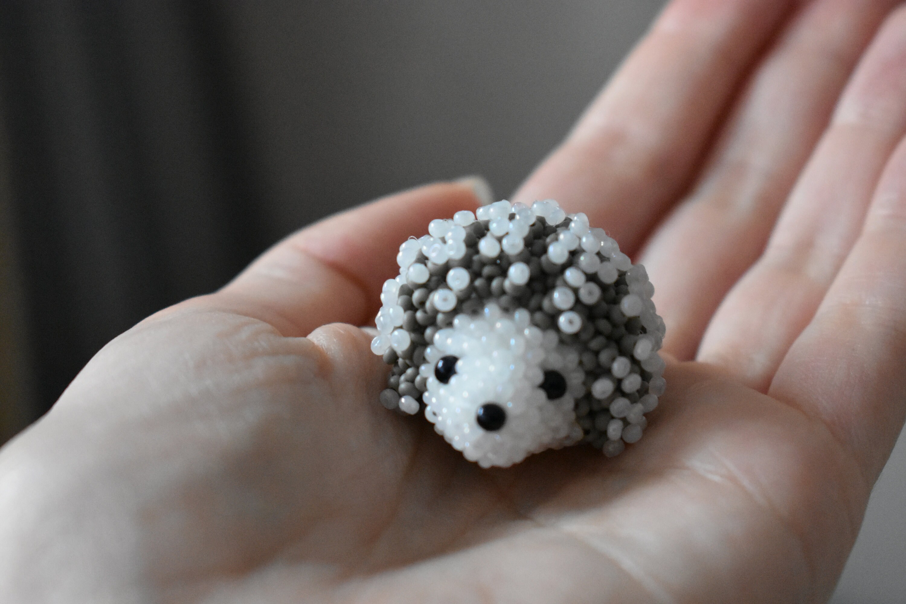 3D Bead Pattern 3d Beading Hedgehog Tutorial Easy Beaded Etsy UK