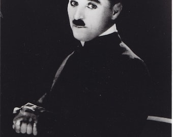 Charlie Chaplin vintage photo acting in The Pilgrim movie, Classic Hollywood collectable, original wall art photograph, retro photo Chaplin