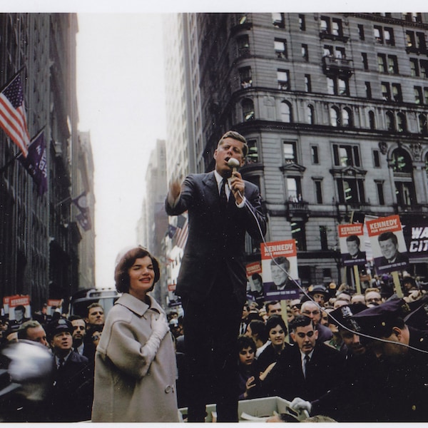John F. Kennedy original photo by Cornell Capa, JFK photo in New York, Original Magnum photo, 1960s photo, Jackie Kennedy photo, Americana
