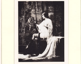 Vintage nude woman photo by Alfred Cheney Johnston ziegfeld photo - vintage artistic nude original stamped photo, gelatin silver print