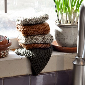100% Cotton Hand Knit Dish or Wash Cloths