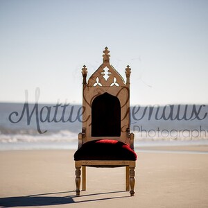 Santa Chair on the beach digital backdrop