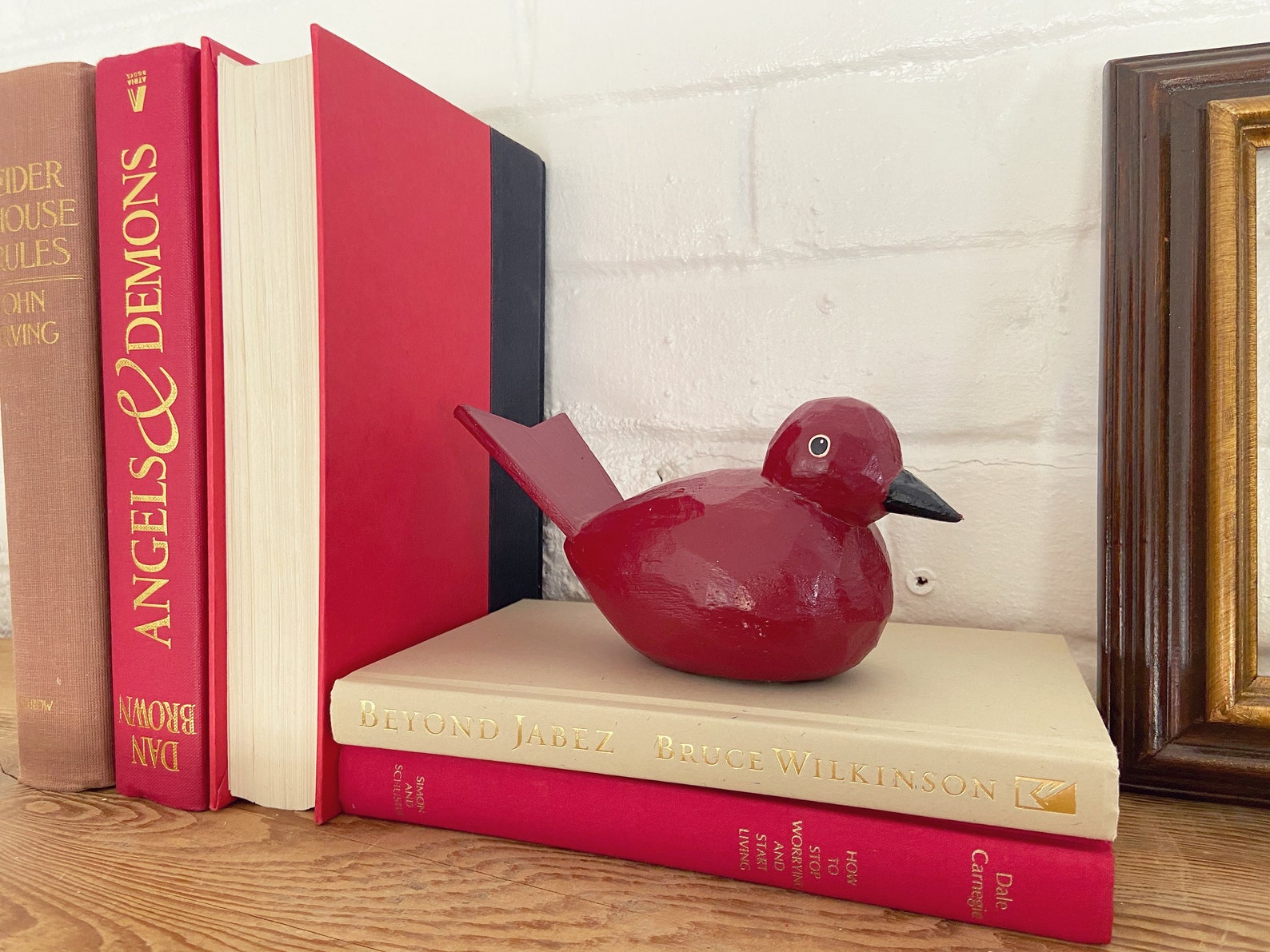 Shelf decor in red Etsy