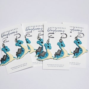 Dragon shell Water Pocket monster Retro Nostalgia Handmade Polymer Clay Earrings