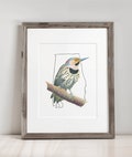 Alabama State Bird Art Print for Living Room Nursery Gallery Wall Print Yellowhammer Art Northern Flicker