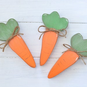 Carrots Set | Easter Tiered Tray Decor | Carrots | Wood Carrot | Easter Spring Farmhouse Tiered Tray Decor | Spring Easter Decor | Set of 2