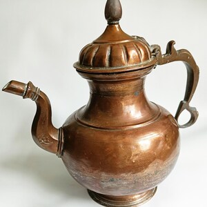 Heavy antique copper brass Mughal teapot copper Asian antiques