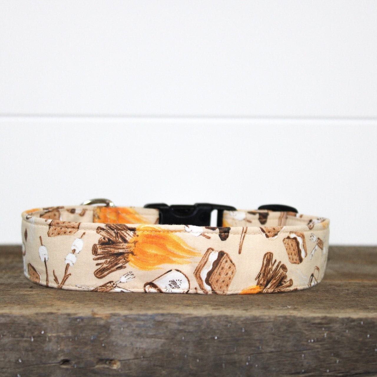 Dog Collar/ Smores Dog Collar/ Brown Dog Collar/ Camping Dog Etsy