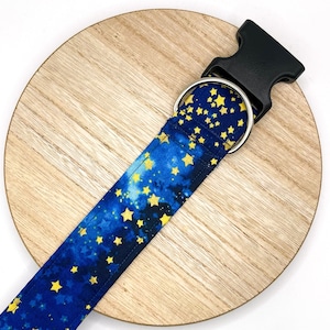 Dog Collar/ Stars Dog Collar/ Navy Dog Collar/ Fabric Dog Collar