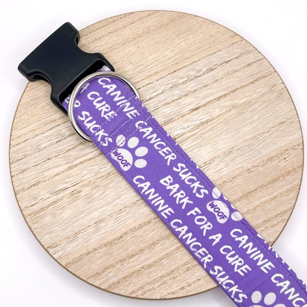 Dog Collar/ Dog Cancer Dog Collar/ Cancer Dog Collar/ Purple Dog Collar/ Training Dog Collar