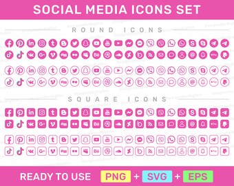 Pink Youtube Icon Etsy