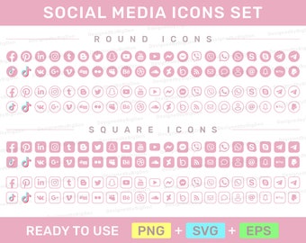 Pink Youtube Icon Etsy Pink Youtube Icon Etsy