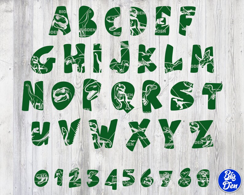 dinosaur alphabet svg dinosaur font dino abc dinosaur cut
