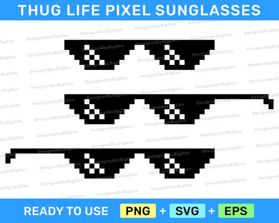 Cool Glasses In Png Svg Eps Mosaic 8 Bit Pixel Sunglasses Etsy