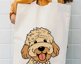 Borsa tote personalizzata per animali domestici, borsa tote personalizzata per cani, borsa tote personalizzata per gatti, borse tote in tela, regalo commemorativo per animali domestici, borsa tote personalizzata