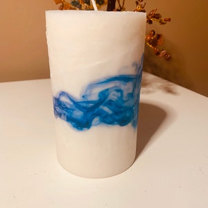 Handmade Gifts | Blue | Smoke | Tall | Decorative Candle