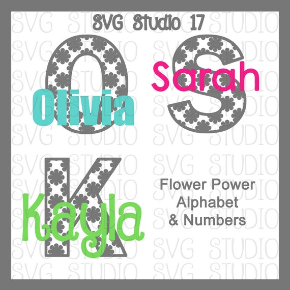 Download Svg Letters Svg Fonts Flower Power Alphabet And Numbers Svg Etsy PSD Mockup Templates