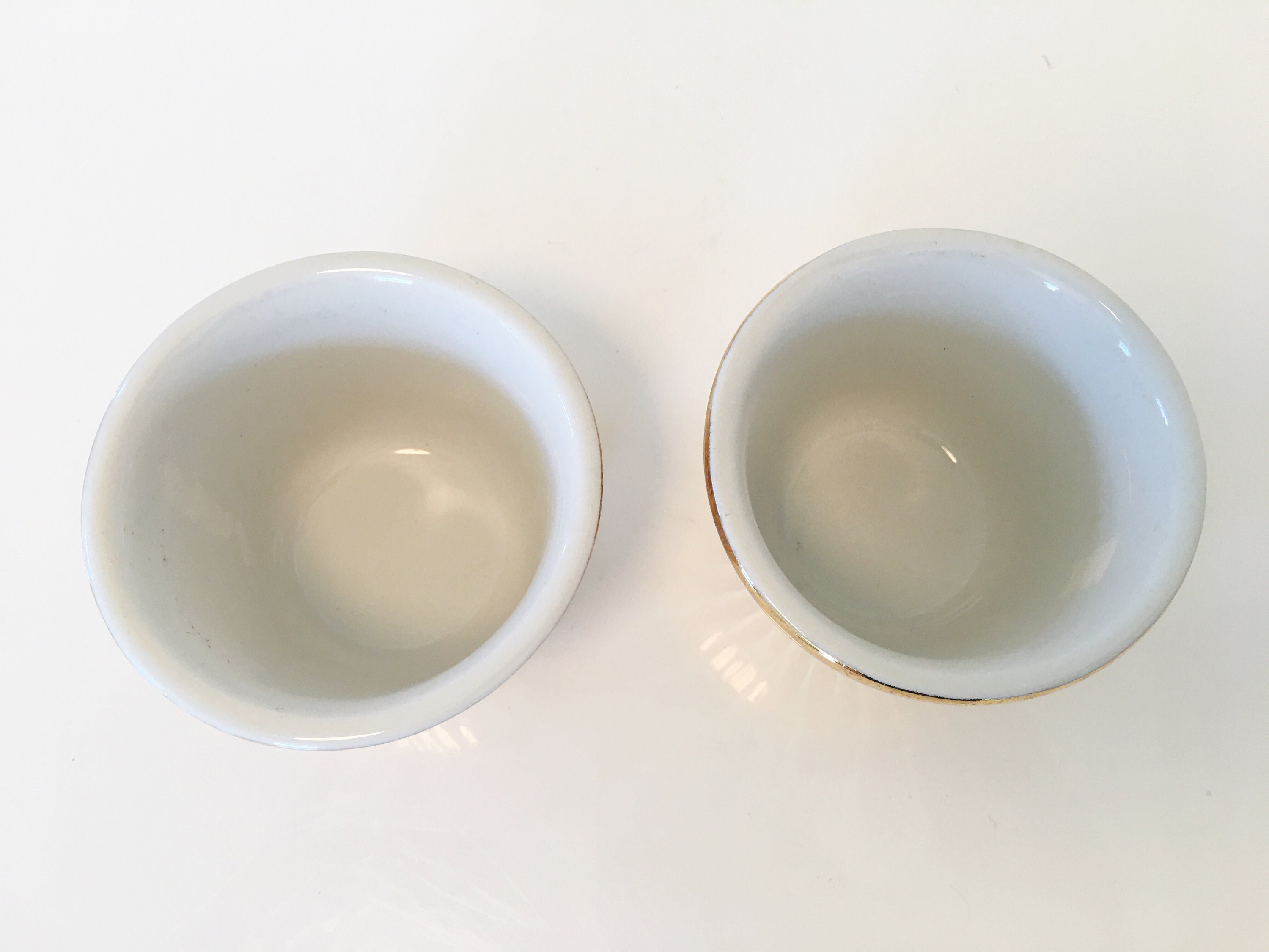 Vintage Hall Golden Glo 22K Gold Ribbed Baking Custard Cups Etsy