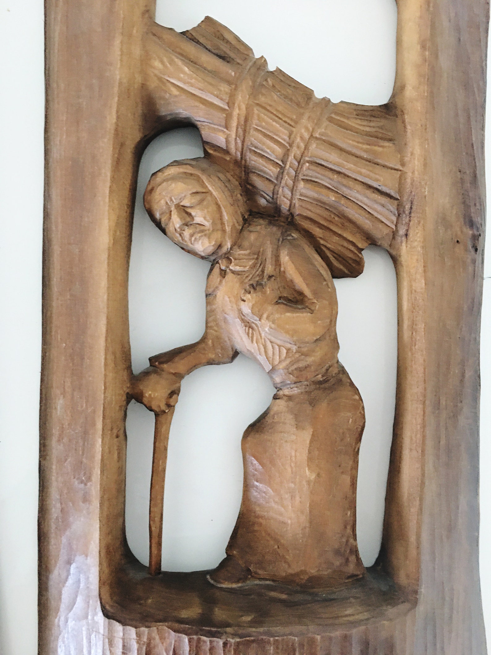 Vintage Hand Carved Wood Wall Hangings Working Man and Woman Etsy