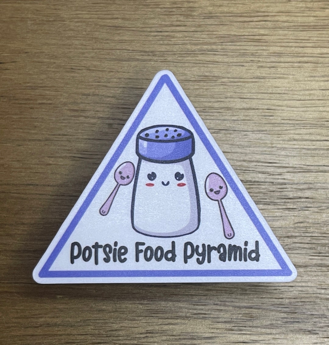 Potsie Food Pyramid Sticker Pots Awareness, Dysautonomia, Invisible