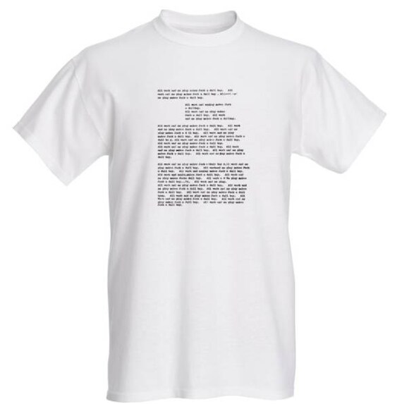 all work and no play shirt