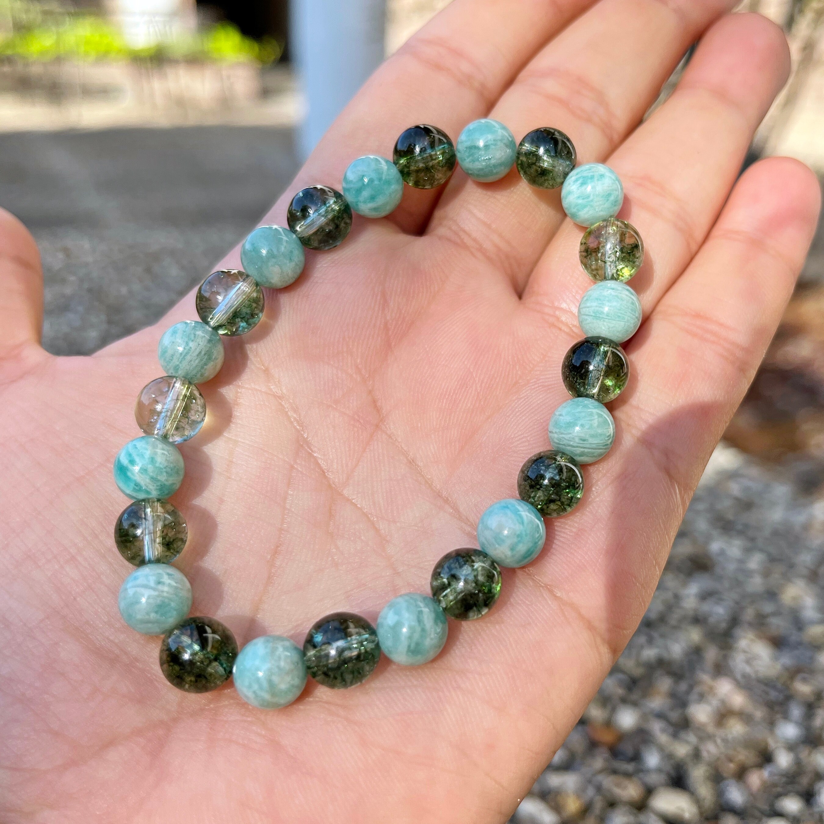 Garden Bracelet - Green Quartz & Amazonite - Zodiac Bracelet