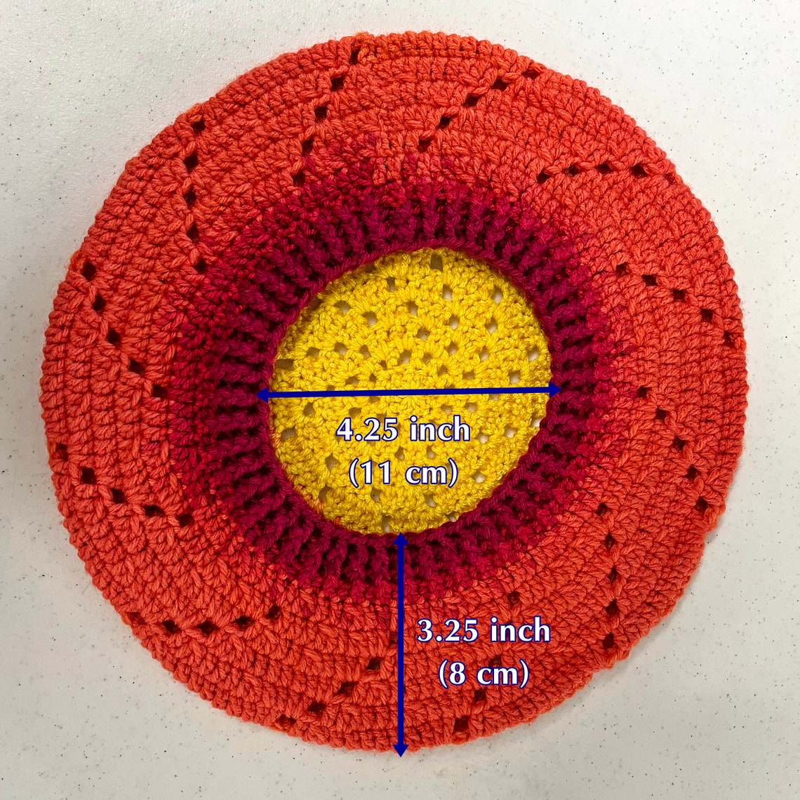 Crochet Beret Pattern Instant Download Pdf SUNSHINE Etsy