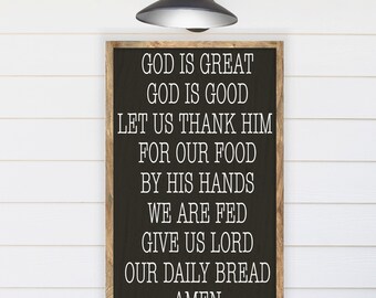 images God Is Great God Is Good Prayer Sign god is great prayer etsy