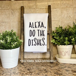 Ladder for Tea Towels 8.75&quot;x16&quot;. Tea Towel Ladder, Farmhouse Kitchen, Kitchen Decor, Wood Ladder, Kitchen Display Ladder, Dish Towel Ladder