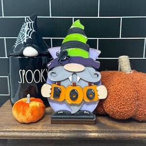Halloween Dracula Vampire Gnome Wood Shelf Sitter, Fall Shelf Sitter, Halloween Decor, Fall Decor, Tier Tray Decor, Hand painted Halloween