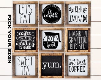 Coffee Signs For Kitchen Etsy