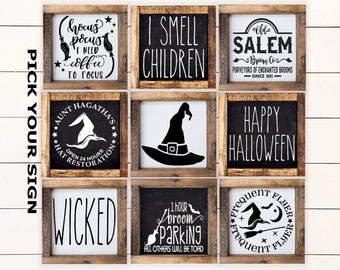 Basic Witch Farmhouse Wood SignRusticStarbucksHalloweenCoffee Bar