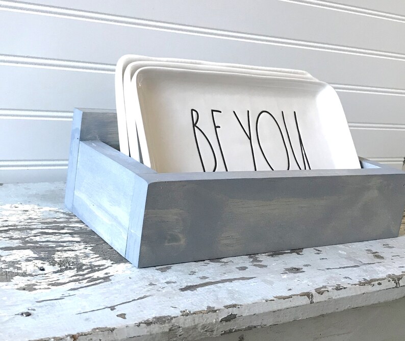 Wood Box Holder for Rae Dunn Trinket Trays. Wood Tray Stand Etsy
