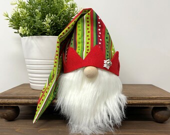 Santa Elf Christmas Sock Gnome, Christmas Gnome, Elf Gnome, Farmhouse Christmas, Tiered Tray Decor, Tray Gnome, Santa Gnome, Christmas Decor