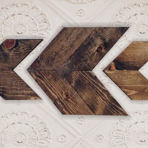1 Large and 2 Small Wooden Chevrons. Wood arrows, Wooden Wall Decor, Arrow Art, Chevron wall art, Rustic Wooden Arrow, Wooden Arrow Wall Art