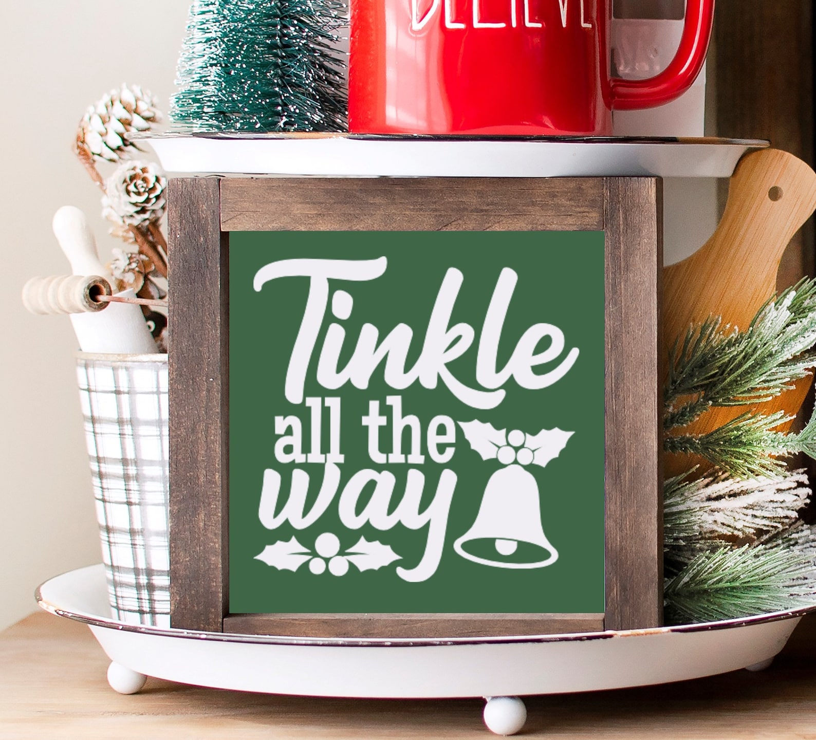 Funny Christmas Bathroom Mini 6x6 Sign Farmhouse Etsy
