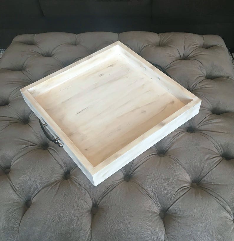 Rustic Farmhouse Style Wood Coffee Table Ottoman Tray With Etsy