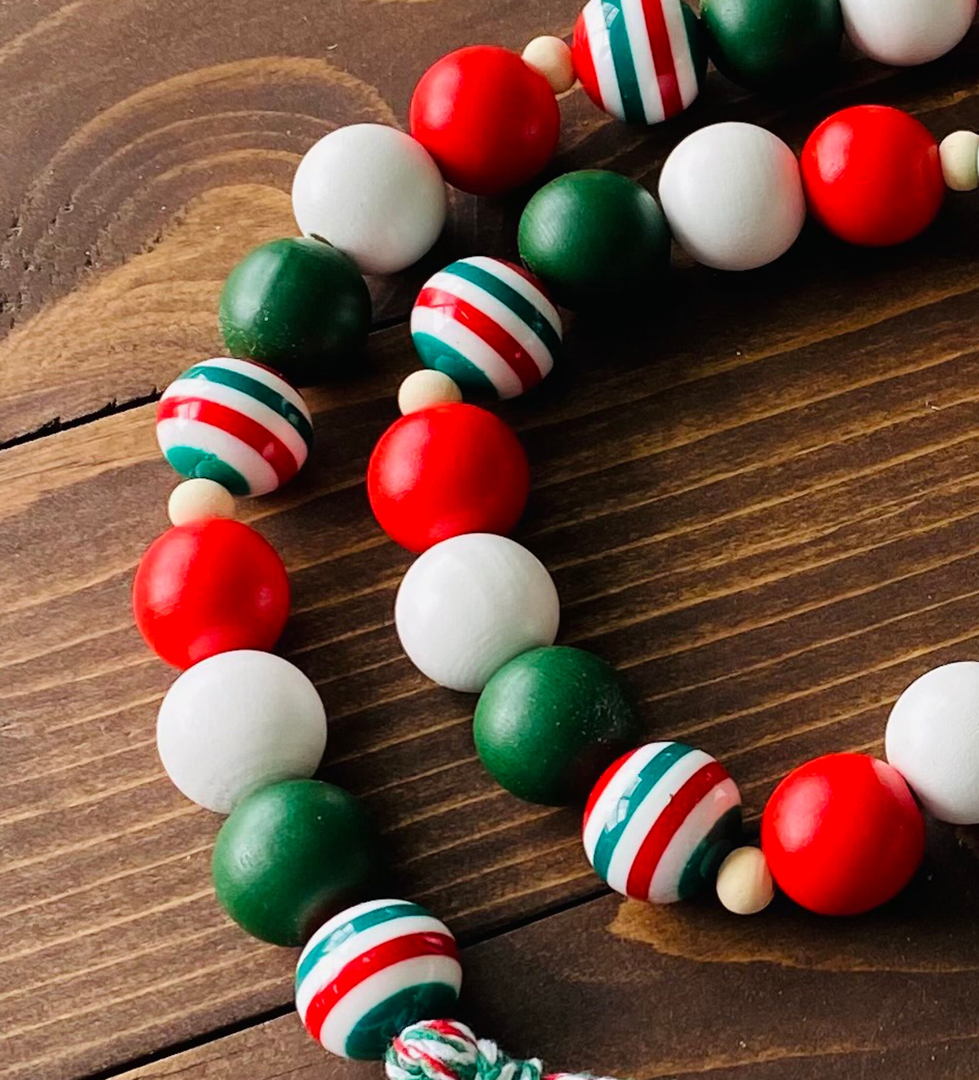 Christmas Bead Garland for Tier Trays 34 Bead Garland Etsy UK