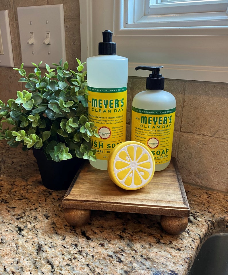 Square Wood Dish Soap Stand 7x2.25. Farmhouse Riser Wood Etsy