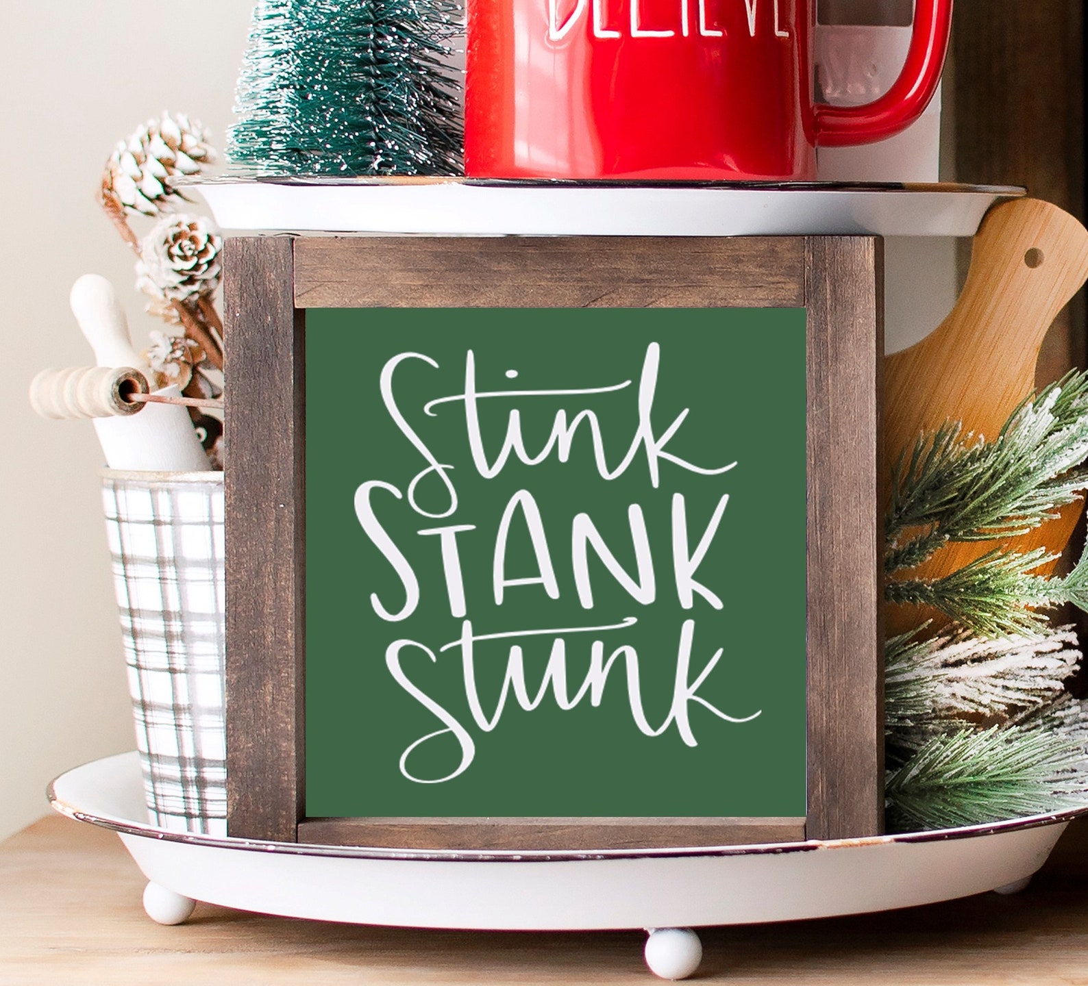 Funny Christmas Bathroom Mini 6x6 Sign Farmhouse Etsy