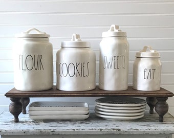 Wood Riser Stand for Rae Dunn 7x24x4.5". Farmhouse riser, Wood pedestal, Farmhouse stand, Kitchen stand riser, Counter stand, Canister riser