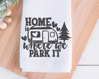 Paño de cocina para caravanas y autocaravanas de 40 x 60 cm (16" x 24"), ideal para acampar. Decoración para caravanas y autocaravanas. Regalos para campistas.