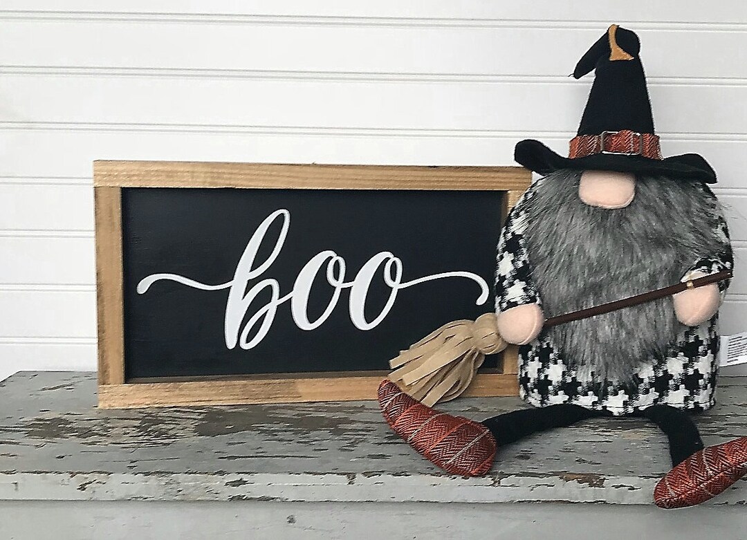 Rustic Boo Sign Halloween Boo Farmhouse Style Sign 7.5