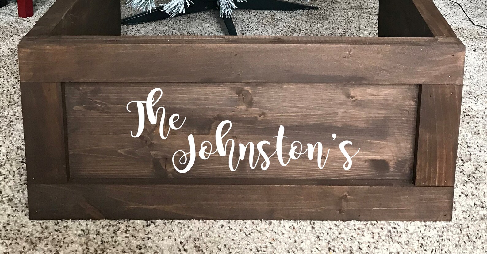 FOLDING Wood Christmas Tree Box Stand. Wood Tree Skirt Etsy