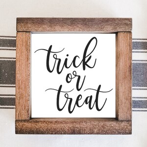 Halloween Sign Mini Collection 6x6 Farmhouse Style Tiered Tray Sign. Tiered Tray Decor, Coffee Bar Sign, Halloween Decor, Framed Mini Sign image 10